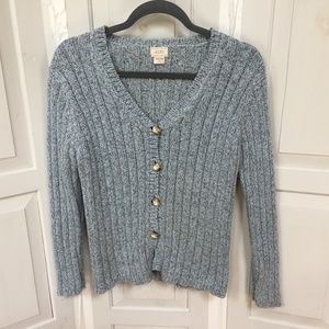 ALPS BlueMarled Button Down Cardigan Sweater